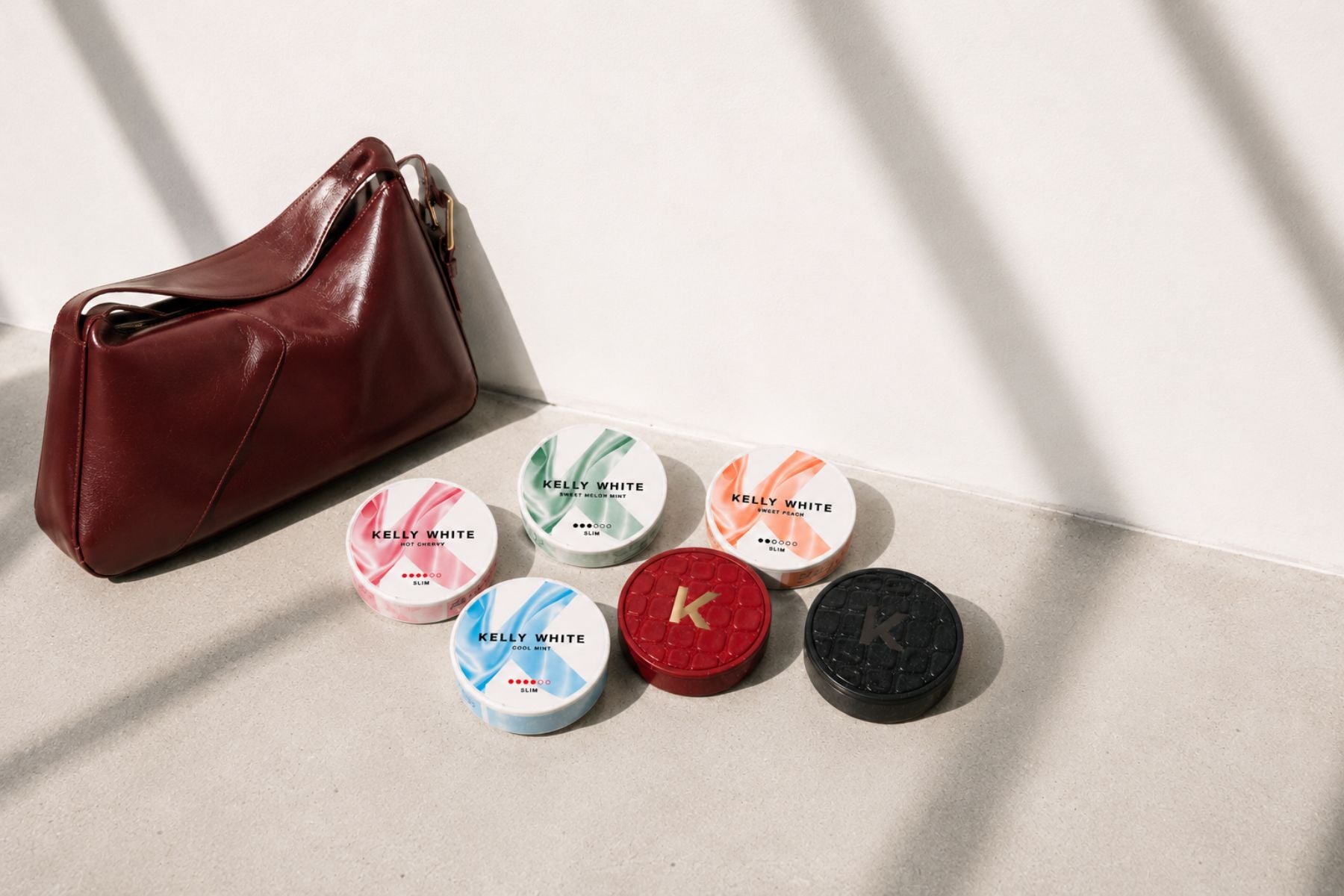 Kelly White Nicotine Pouches, refill cans
