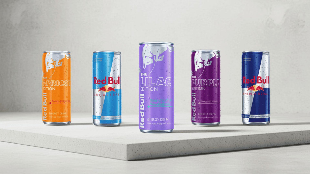 5 different red bull flavors