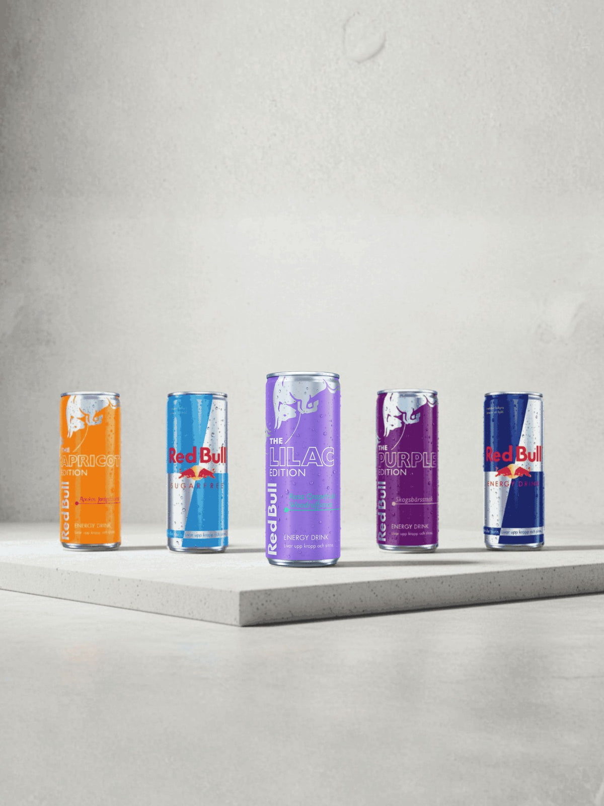 5 different red bull flavors
